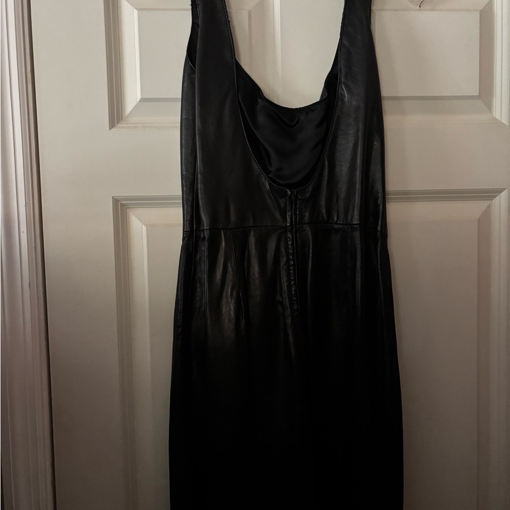 Vintage 80’s Andrew Marc leather dress